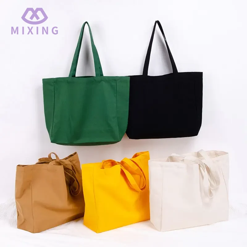 Cotton Canvas Shopping Tote Bag