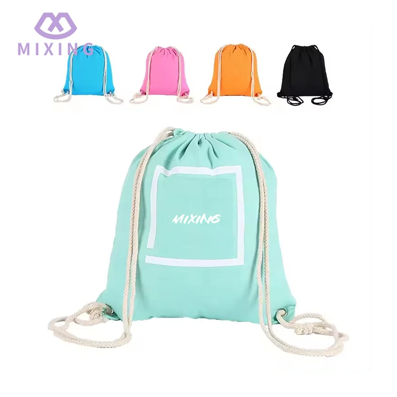 Cotton Drawstring Backpack
