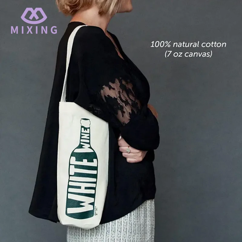 Cotton Single Wine Tote Bag