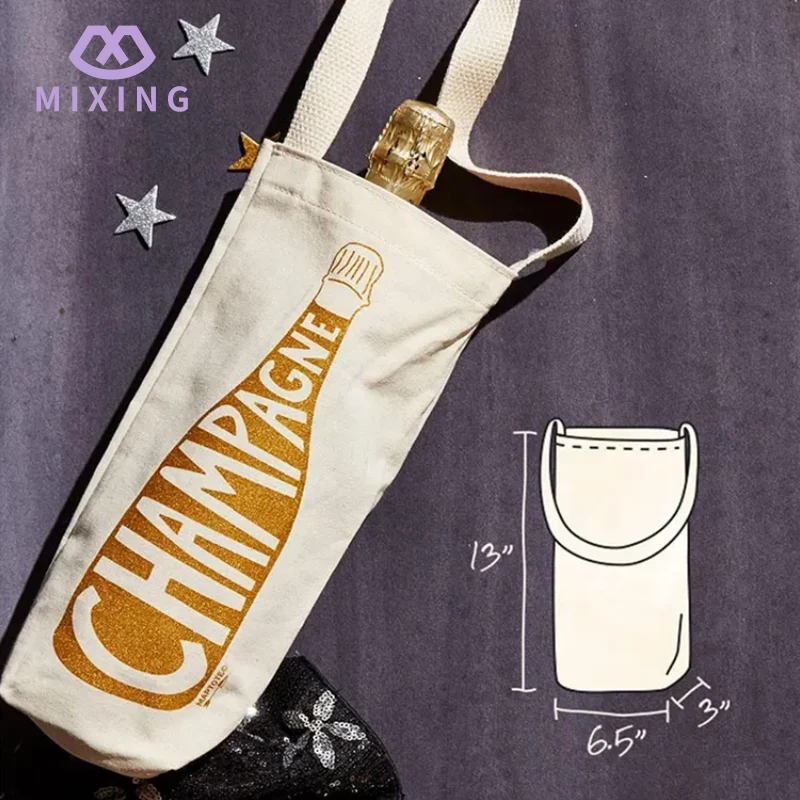 Cotton Single Wine Tote Bag