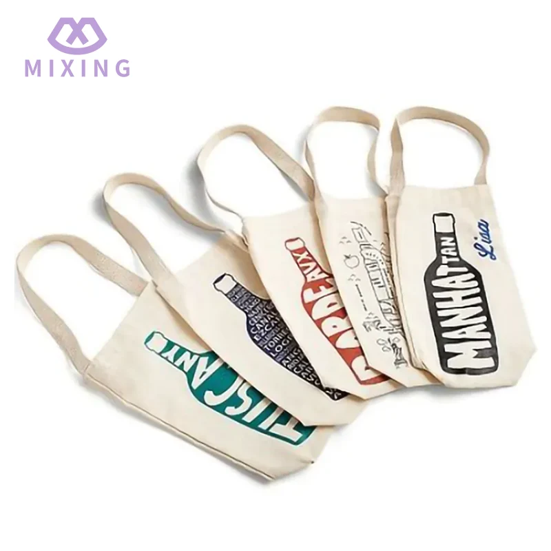 Cotton Single Wine Tote Bag