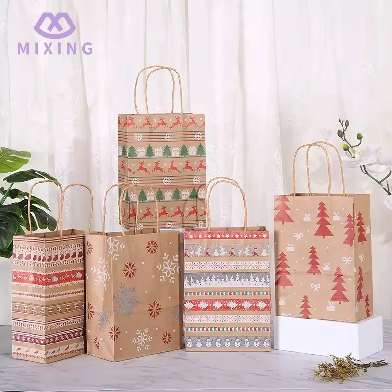 Kraft Christmas Gift Bags